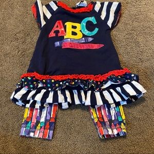Rare edition back to school outfit in a size 2T